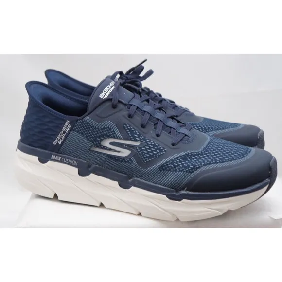Skechers Go Run Max Cushioning Premier Men Running Shoes Navy Sz 14 Extra Wide