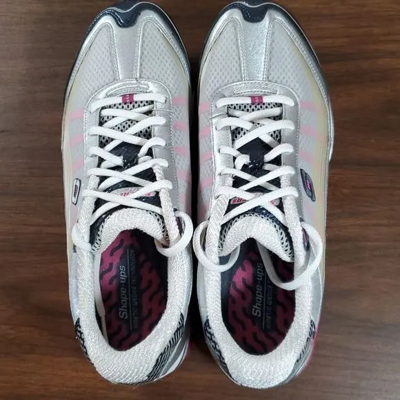 Skechers Shape Ups 12371 Fitness Toning Exercise Walking Balance Shoes 10 Gr/Pnk