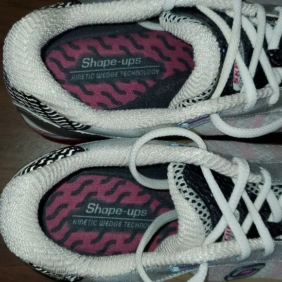 Skechers Shape Ups 12371 Fitness Toning Exercise Walking Balance Shoes 10 Gr/Pnk