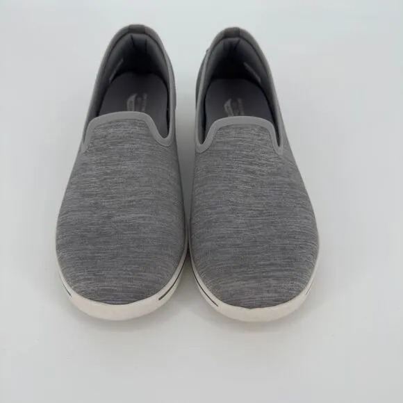 Skechers Women's Go Walk Arch Fit Slip-On Sneakers Size 12 Gray Comfort Shoes