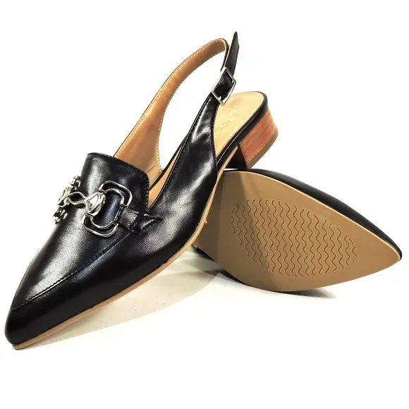 SOFFICE SOGNO 🇮🇹 WOMEN'S BLACK LEATHER COMFORT SUMMER SANDALS