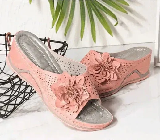 Soft Leather Orthopedic Sandals With Arch Support