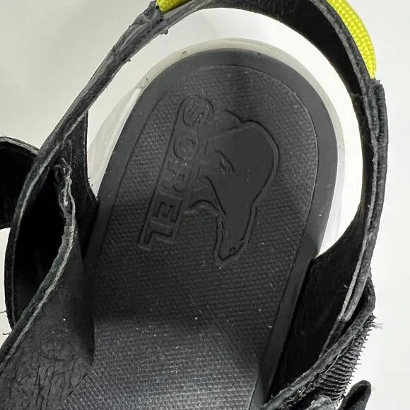 Sorel Explorer Blitz Stride Black Sandals Shoe Size 9
