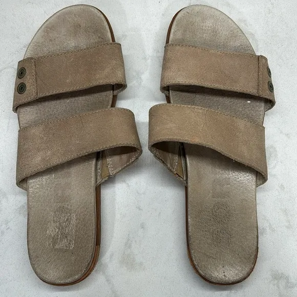Sorel Torpeda Slide II Sandal Taupe Leather Women's 8.5