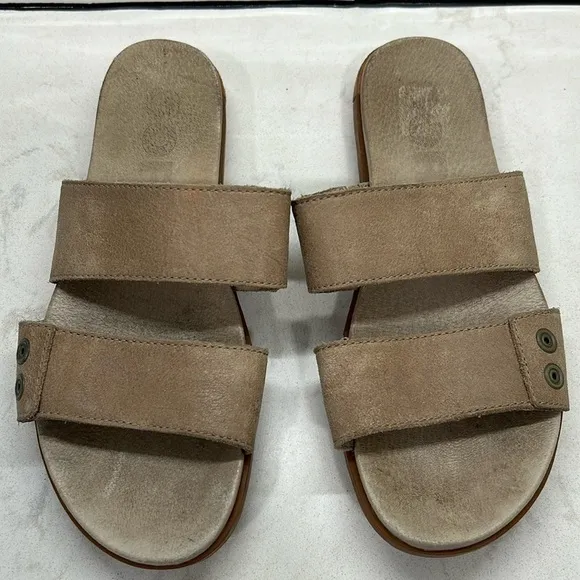 Sorel Torpeda Slide II Sandal Taupe Leather Women's 8.5