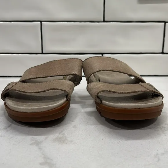 Sorel Torpeda Slide II Sandal Taupe Leather Women's 8.5