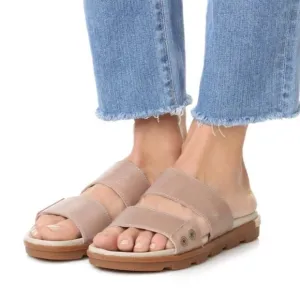 Sorel Torpeda Slide II Sandal Taupe Leather Women's 8.5