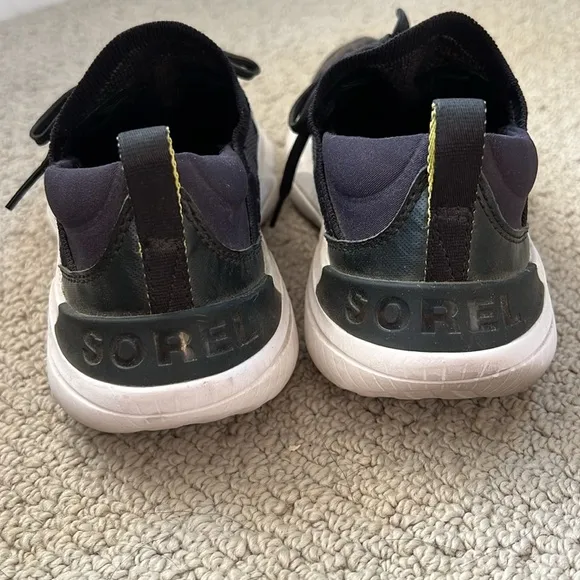 Sorel Women's Explorer Blitz Stride Lace Sneakers in Black Jet Women's 7