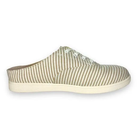 Spenco Santa Rose Orthopedic Mules &quot;Tan Stripe&quot; Women's 7D (Wide)