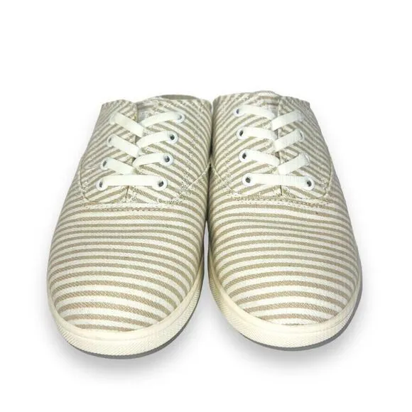 Spenco Santa Rose Orthopedic Mules &quot;Tan Stripe&quot; Women's 7D (Wide)