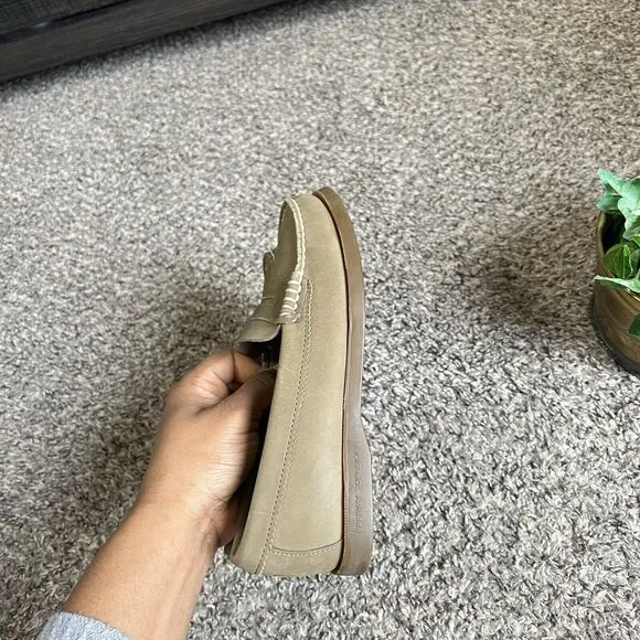 Sperry Womens Size 5.5 Penny Loafers Flats Shoes Greenish Brown Comfort EUC