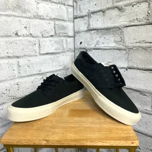 Straye Fairfax Black Bone Shoes Black White Canvas Streetwear Skate Sneakers