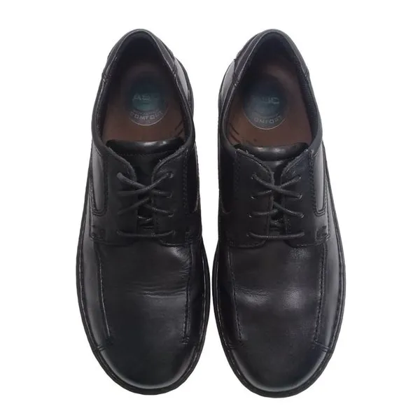 Streetcars Men's Lace-Up Black Oxford Leather Comfort Shoes Size 11M