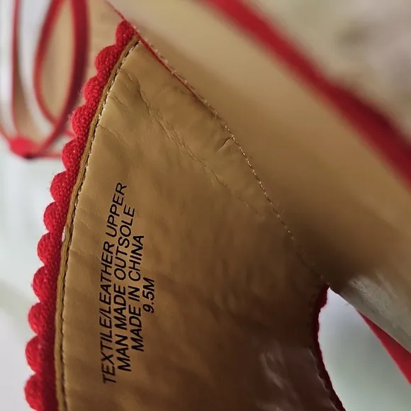 Talbots Women's Red Esparadrille Wedges