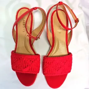 Talbots Women's Red Esparadrille Wedges