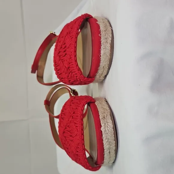 Talbots Women's Red Esparadrille Wedges