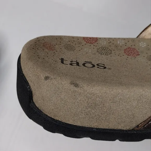 Taos Gift 2 Women's Cocoa Metallic Leather Ruched Braided Comfort Sandals Size12