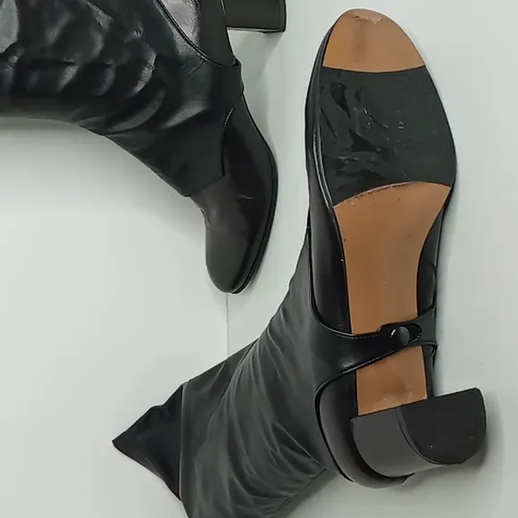 Taryn Rose - Rare - Italian made Ankle Boots w/Knee High Chaps - Black -41/10
