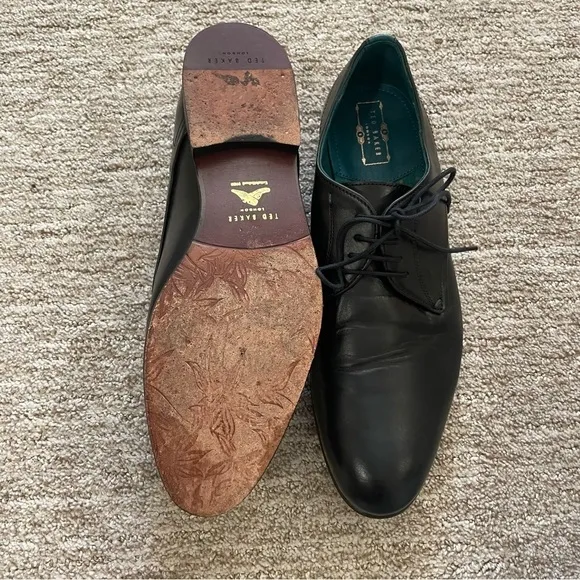 TED Baker Fonntan Mens Black Green Smart Shoes