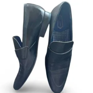 Ted Baker London FOTIU Navy Leather Penny Loafers Dress Shoes Men's 8 US/41 EU