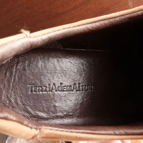 Terzi Adem Altun Sneakers Mens SZ EU 41 US 8 Brown Leather Comfort Lace Up Shoes