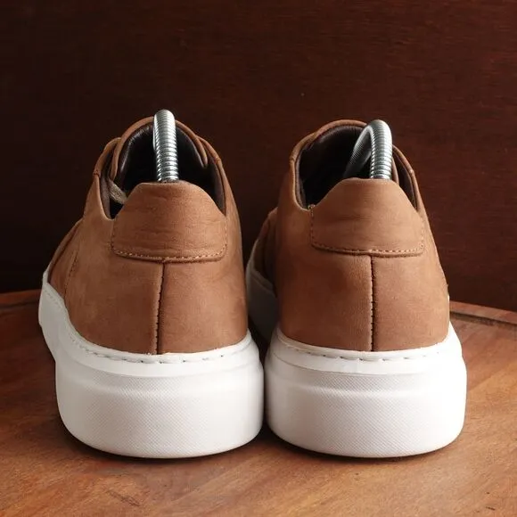 Terzi Adem Altun Sneakers Mens SZ EU 41 US 8 Brown Leather Comfort Lace Up Shoes