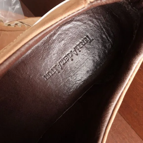 Terzi Adem Altun Sneakers Mens SZ EU 41 US 8 Brown Leather Comfort Lace Up Shoes