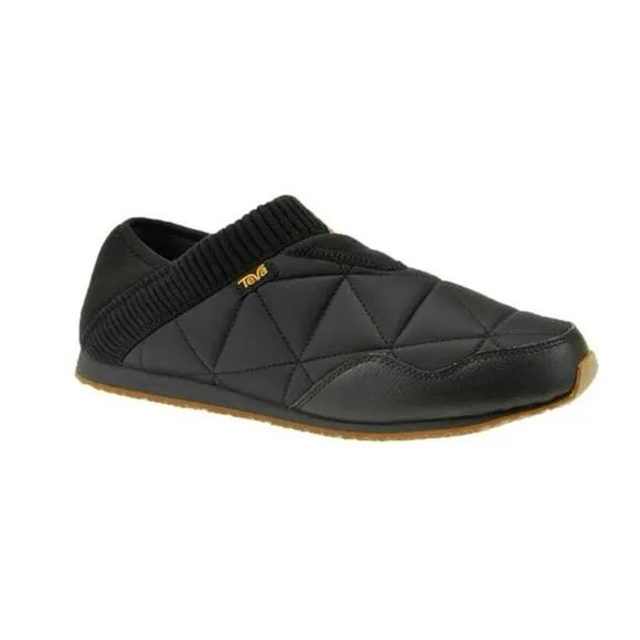 TEVA Men's 9 Ember Moc Sneaker Quilted Insulated Outdoor Shoes Black Unisex