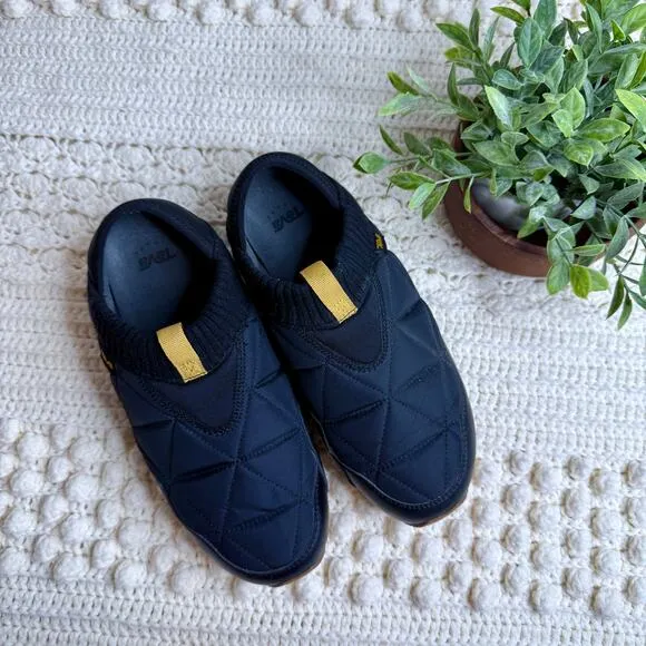 TEVA Men's 9 Ember Moc Sneaker Quilted Insulated Outdoor Shoes Black Unisex