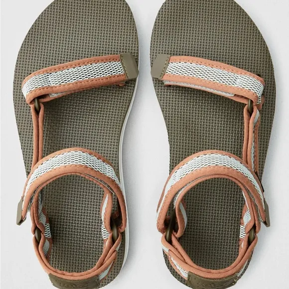 Teva Women's Brown and Green Sandals