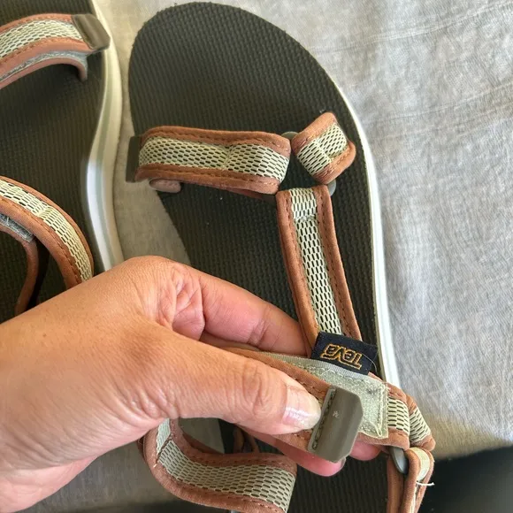 Teva Women's Brown and Green Sandals