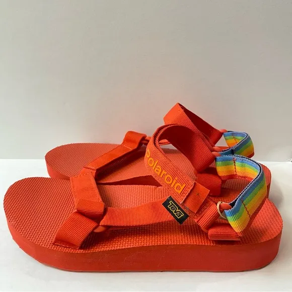 Teva x Polaroid Orange Midform Universal Molded Comfort Strappy Sandals