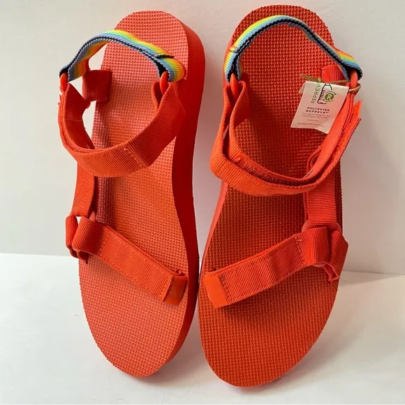 Teva x Polaroid Orange Midform Universal Molded Comfort Strappy Sandals