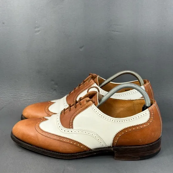 THE BRITISH ISLES COLLECTION LOAKE Leather vintage Wing Tip Shoes Mens size 8