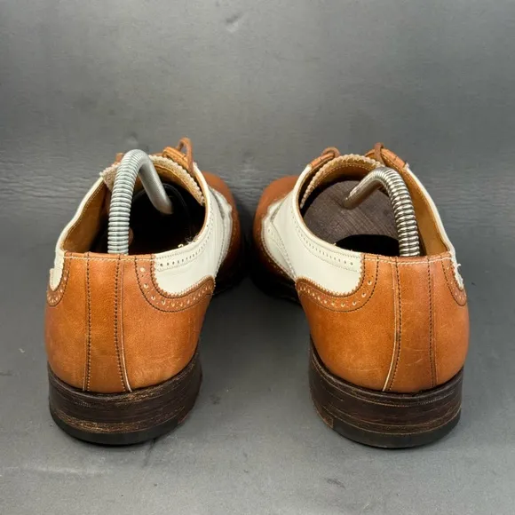 THE BRITISH ISLES COLLECTION LOAKE Leather vintage Wing Tip Shoes Mens size 8