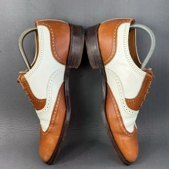 THE BRITISH ISLES COLLECTION LOAKE Leather vintage Wing Tip Shoes Mens size 8