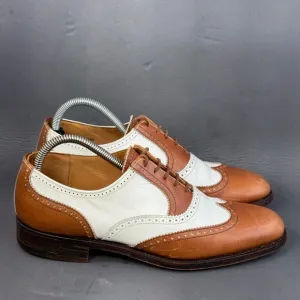 THE BRITISH ISLES COLLECTION LOAKE Leather vintage Wing Tip Shoes Mens size 8