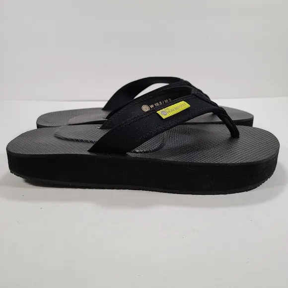 The Healing Sole Original Black Flip Flop Sandals Women's 10.5 Men’s 9