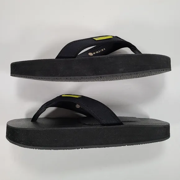 The Healing Sole Original Black Flip Flop Sandals Women's 10.5 Men’s 9