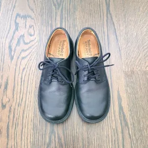 Timberland Boys Black Classic Leather Lace-Up Round-Toe Oxford Dress Shoes Comfy