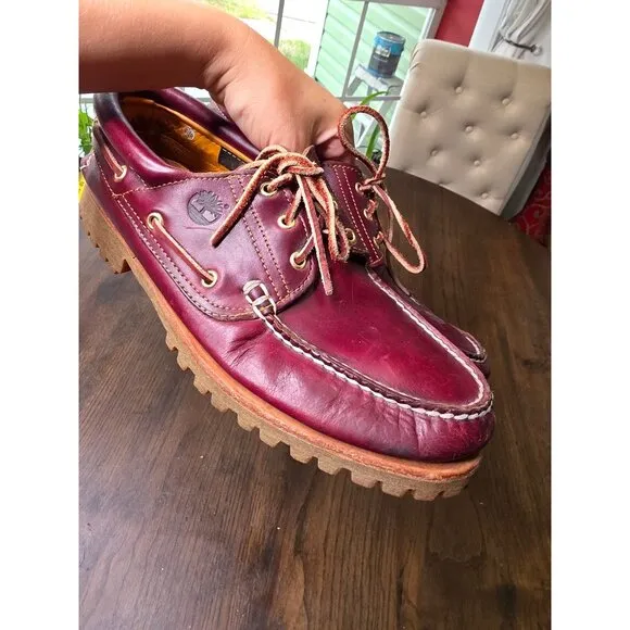 Timberland Mens Leather 3-Eye Classic Lug Shoes size 10.5