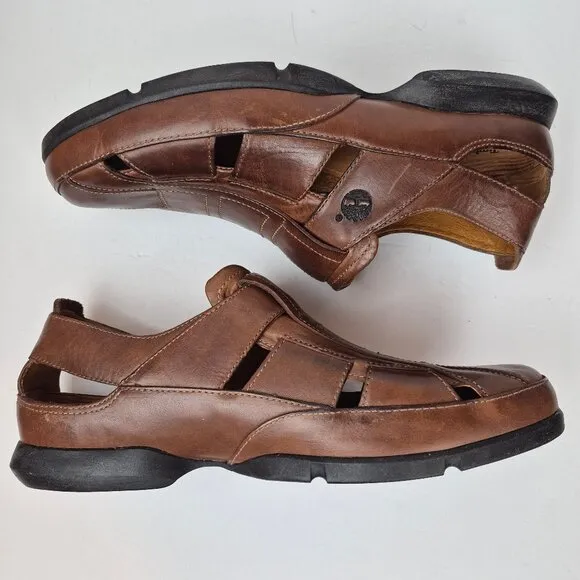 Timberland Outlier Driver Fisherman Pigskin Leather Lined Slip On Sandal 11-11.5