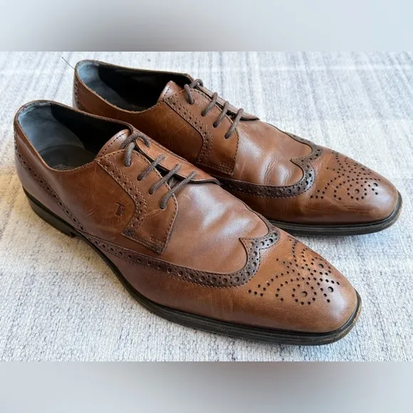 TOD'S Men's Brown Leather Brogues