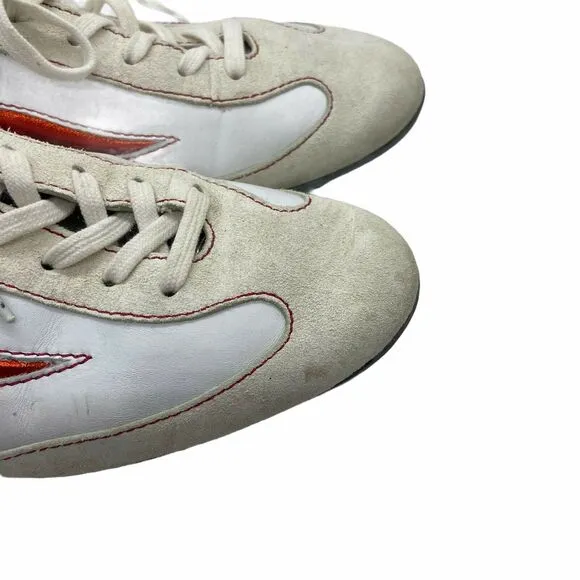 Tod's Sneakers Flame Side Lace Up Low Top Driving Shoe sz 39.5 / US 9