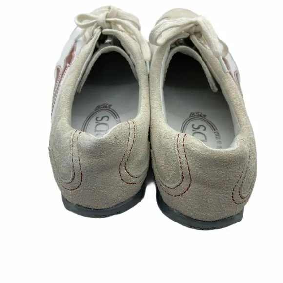 Tod's Sneakers Flame Side Lace Up Low Top Driving Shoe sz 39.5 / US 9