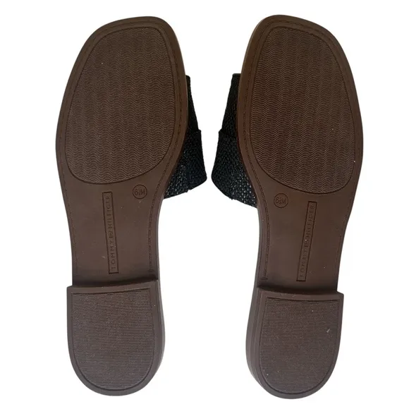 TOMMY HILIFIGER Tanyha Black Slide Sandal NEW