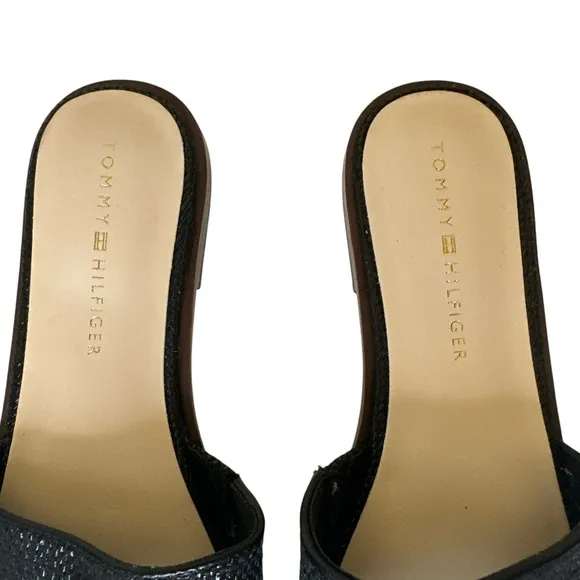 TOMMY HILIFIGER Tanyha Black Slide Sandal NEW