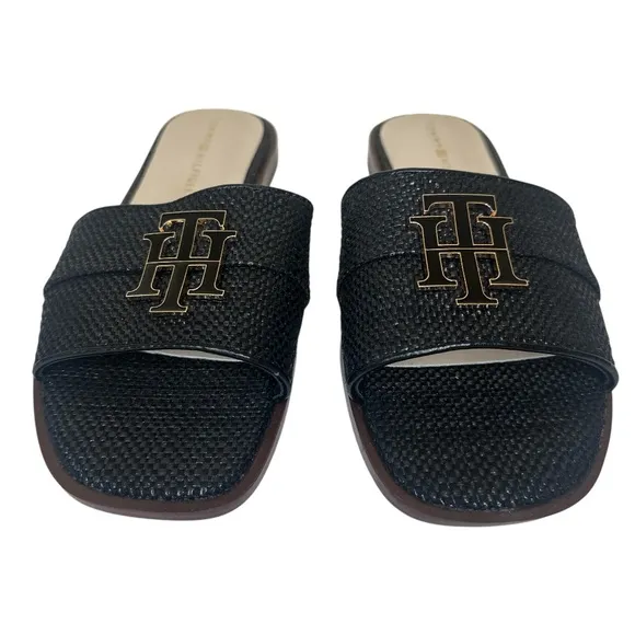 TOMMY HILIFIGER Tanyha Black Slide Sandal NEW