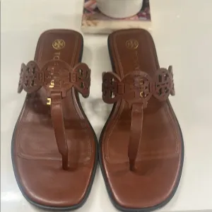 Tory Burch Brown Leather Sandals size 7