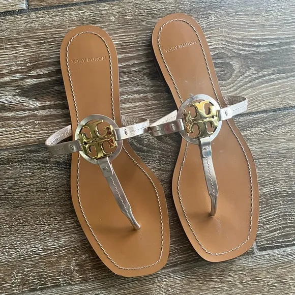 Tory Burch Tan and Gold Women's Sandals